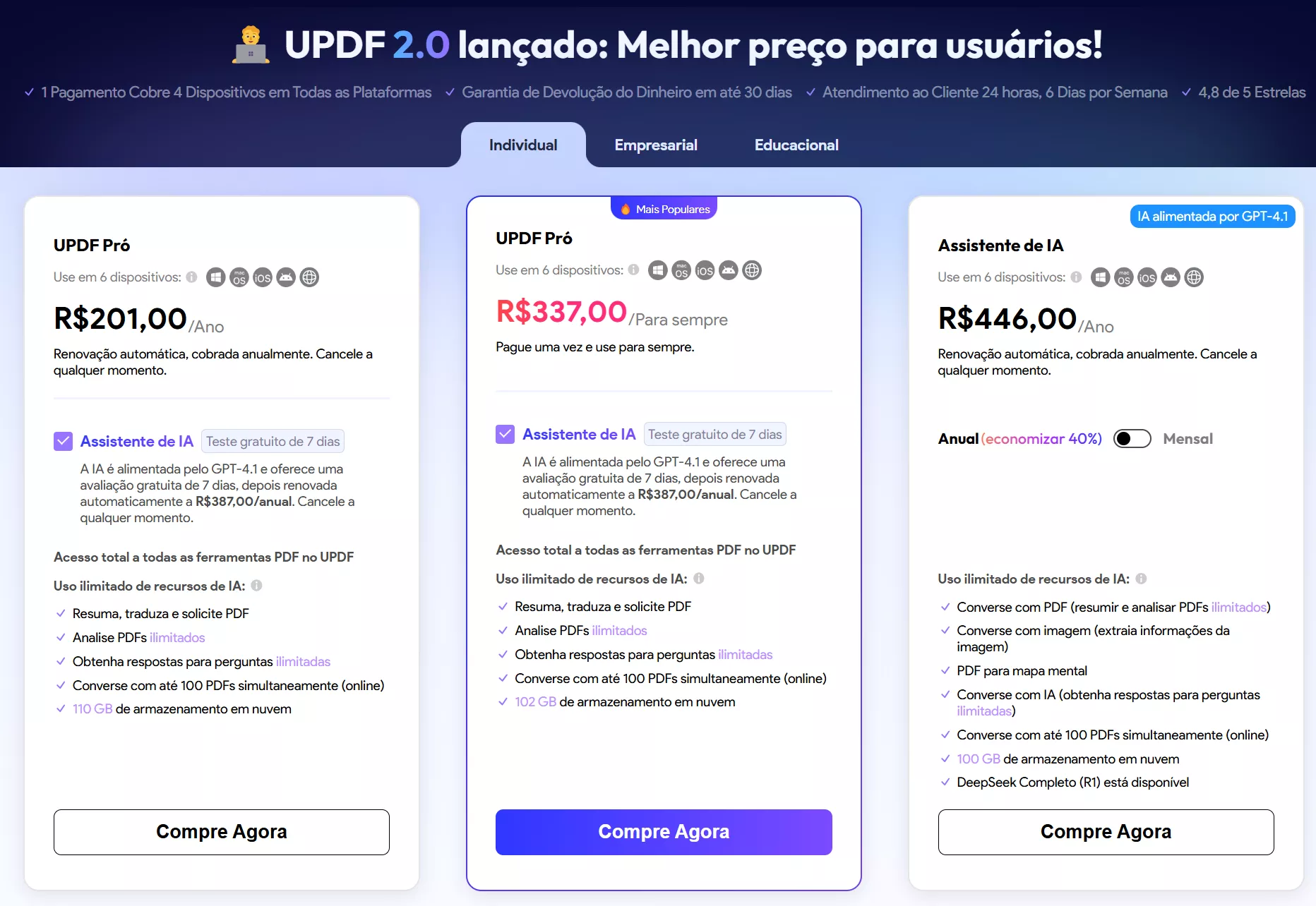 planos do updf