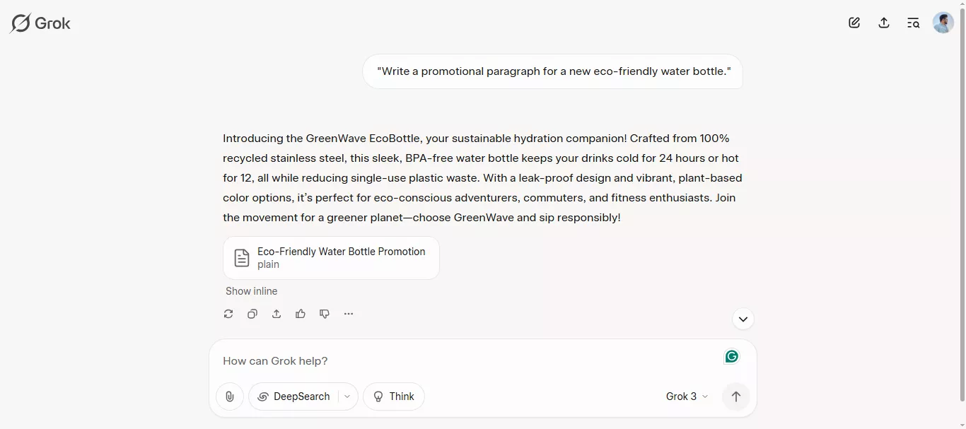 promotional paragraph by grok ai