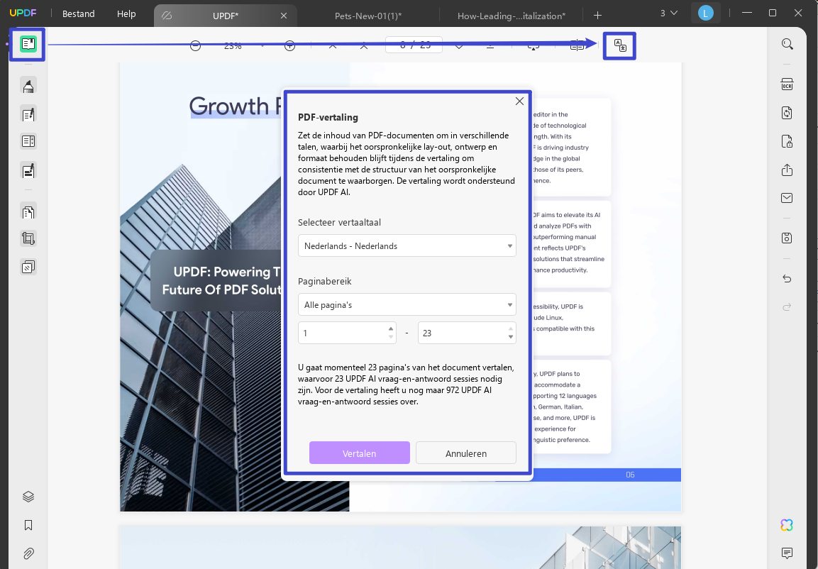 Vertaal de hele PDF met behoud van lay-out