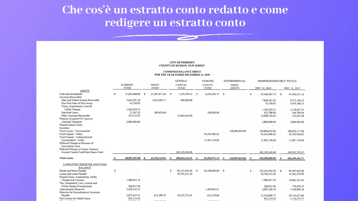 Che cos'è un estratto conto redatto e come redigere un estratto conto: passaggi ed esempio