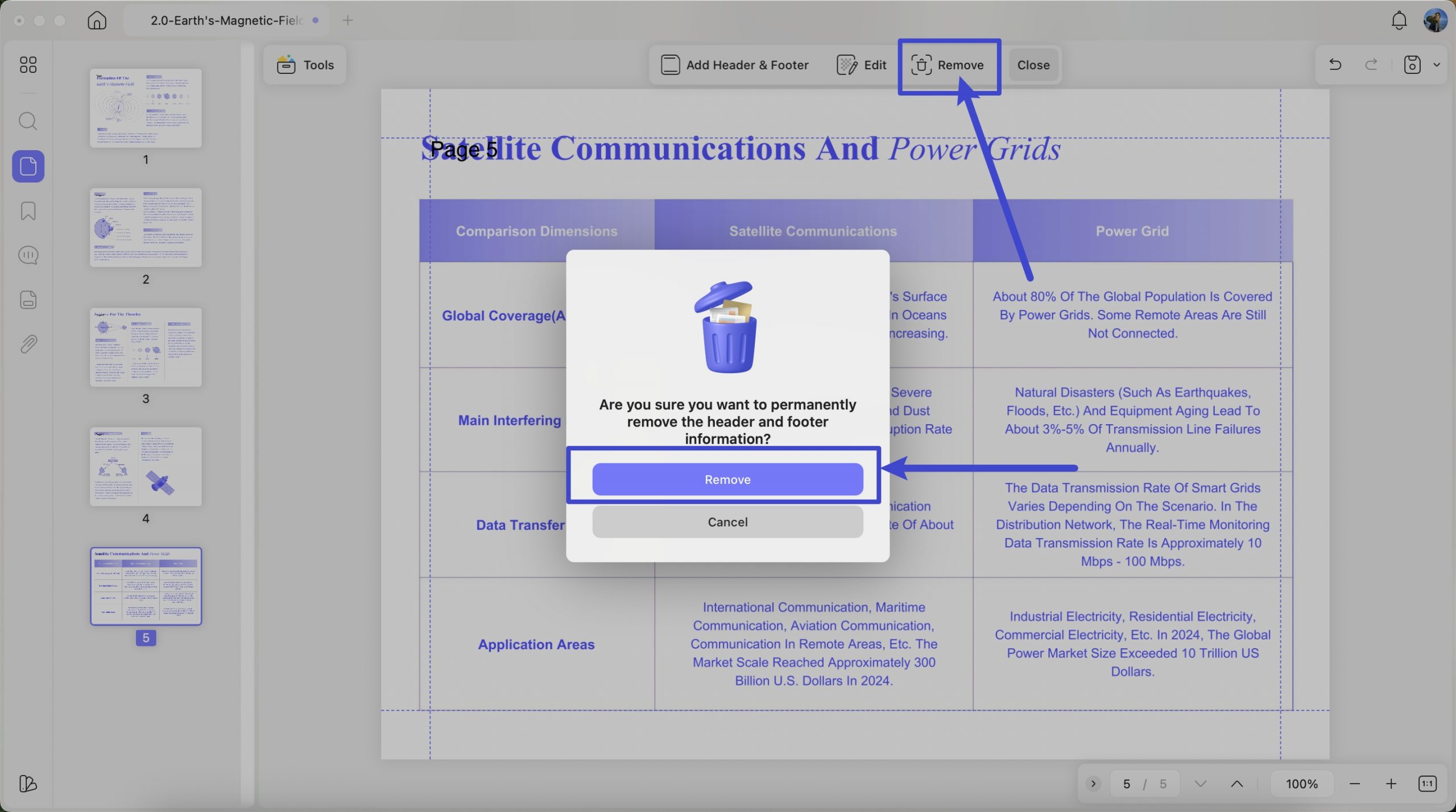 remove header and footer