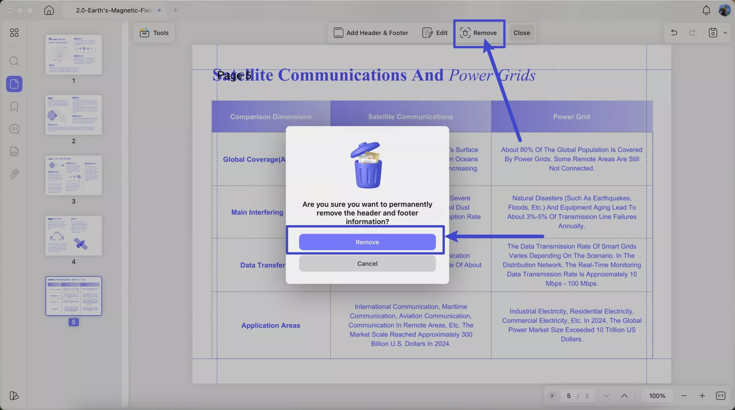 remove header and footer