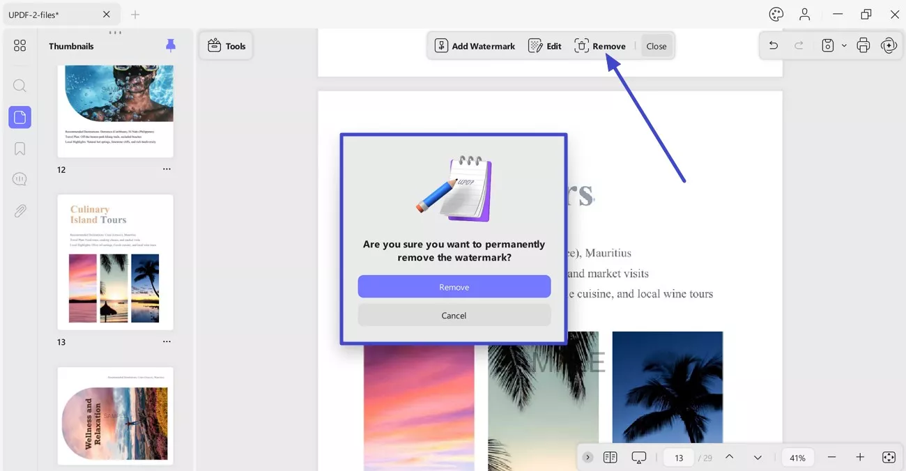 Odstranění vodoznaku z PDF updf ve Windows 2