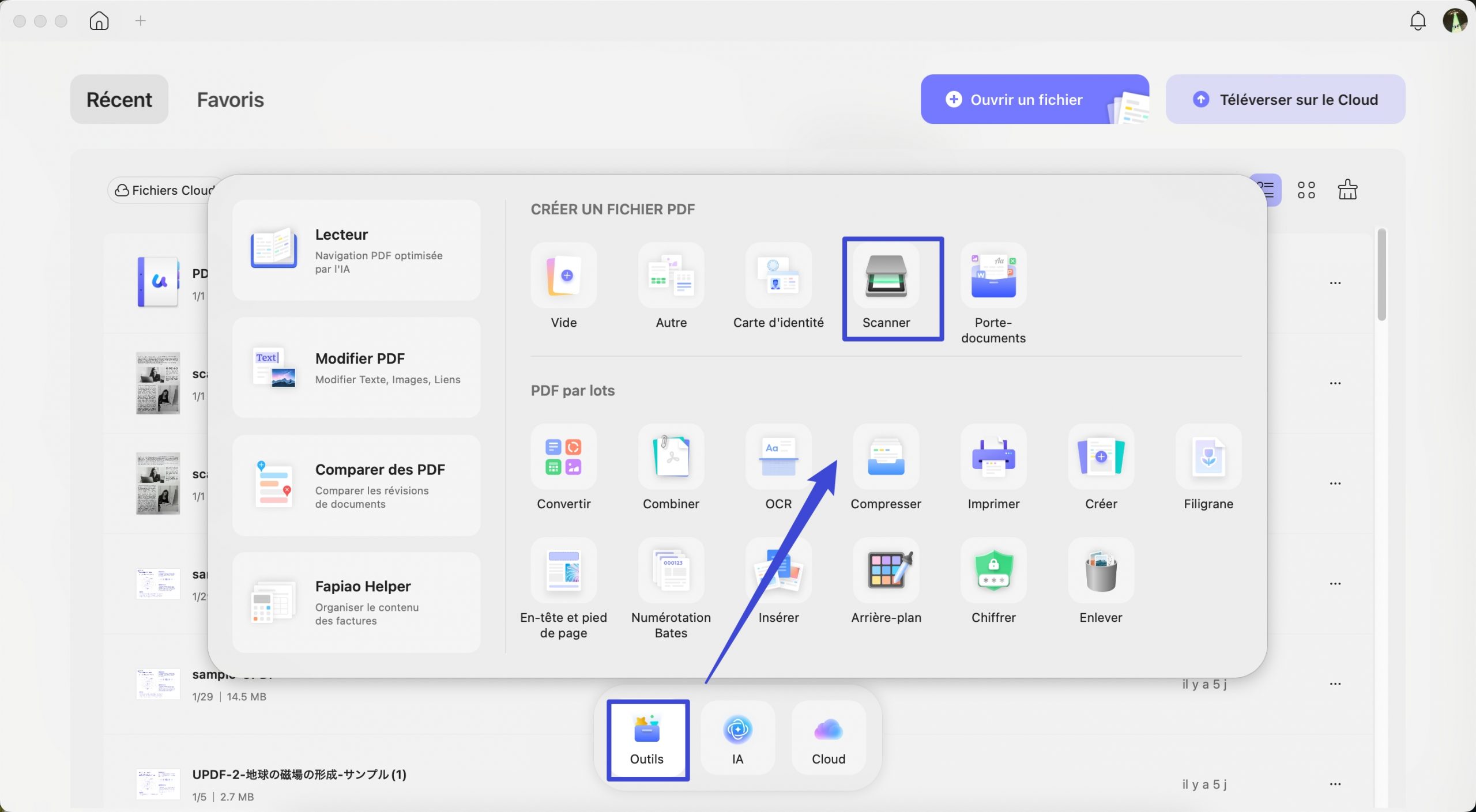 Créer un PDF à partir de documents papier (Mac, janvier 2026)