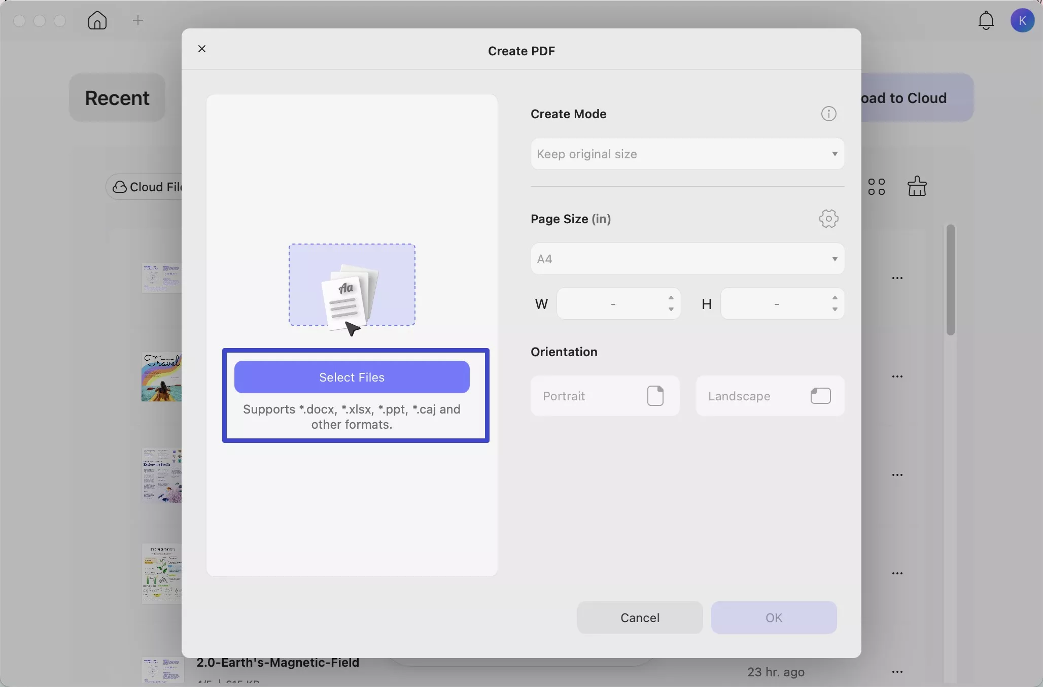 select PNGs to convert