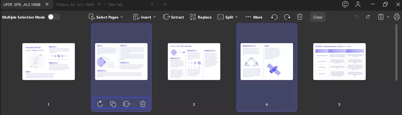 select pages organize updf windows 2