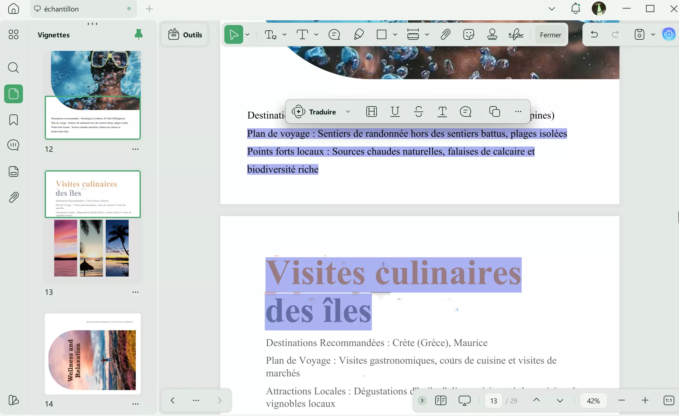 annotation de page croisée