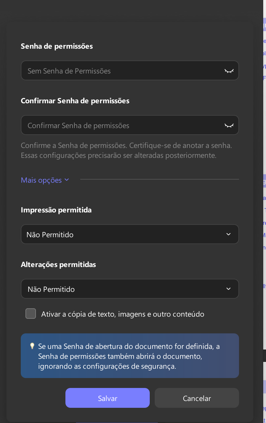 adicionar permissão senha updf windows 