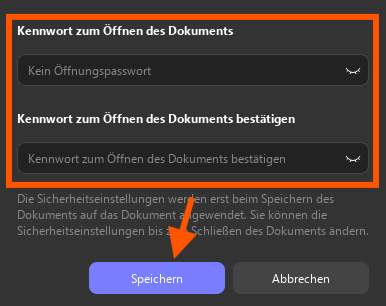 Legen Sie ein Passwort fest und klicken Sie auf „Speichern“ im Fenster „Batch-Aktualisierung 2“.