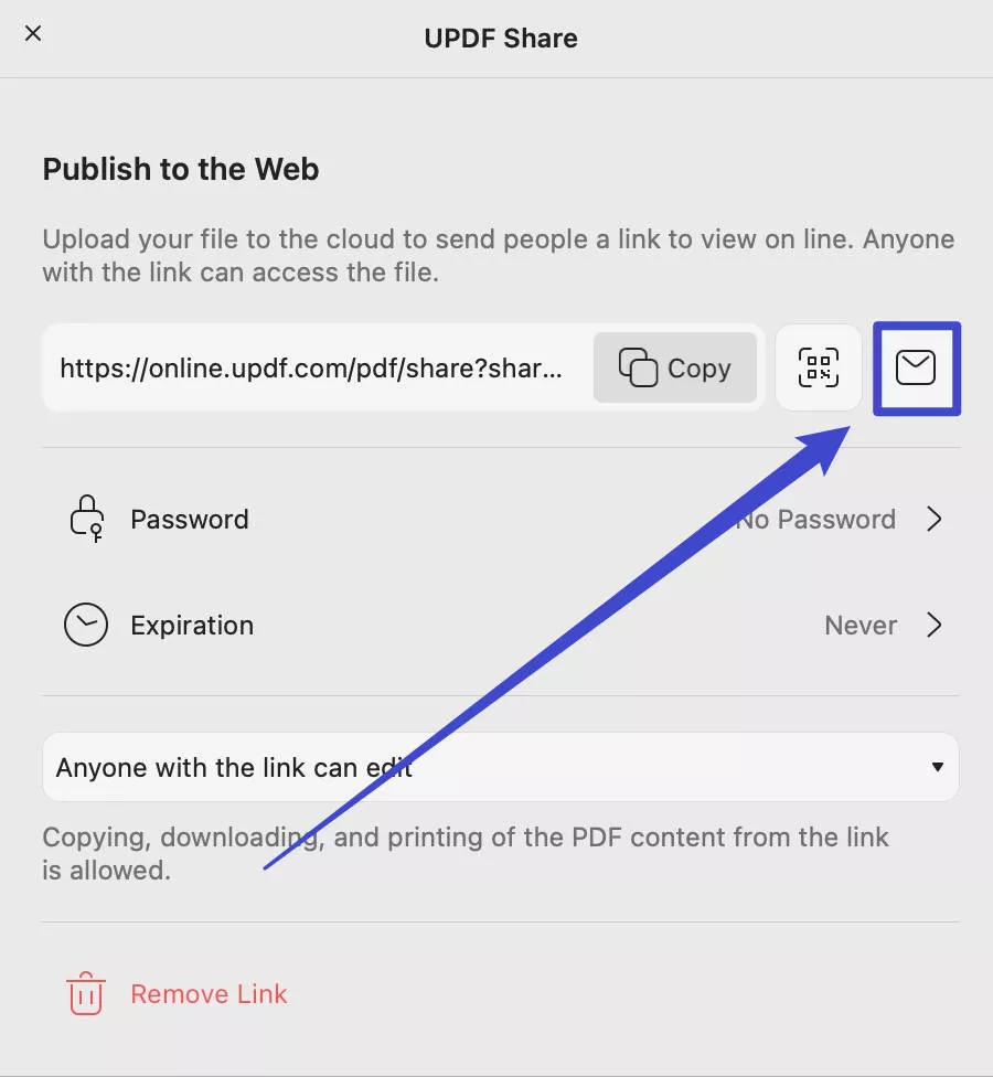 sdílet e-mailem na mac updf