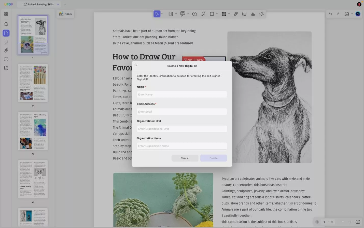 create digital signature