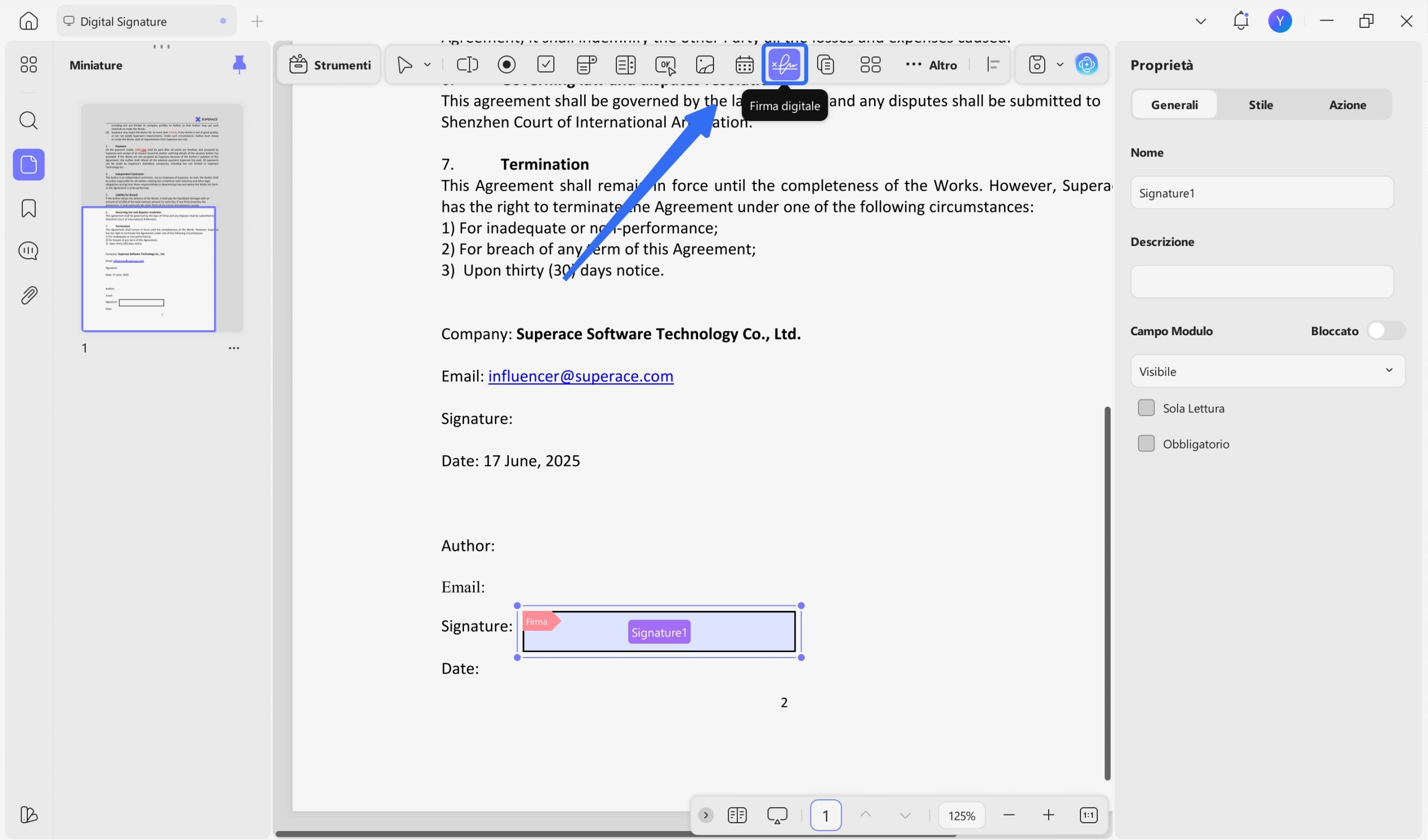 add digital signature from form modes updf windows 2