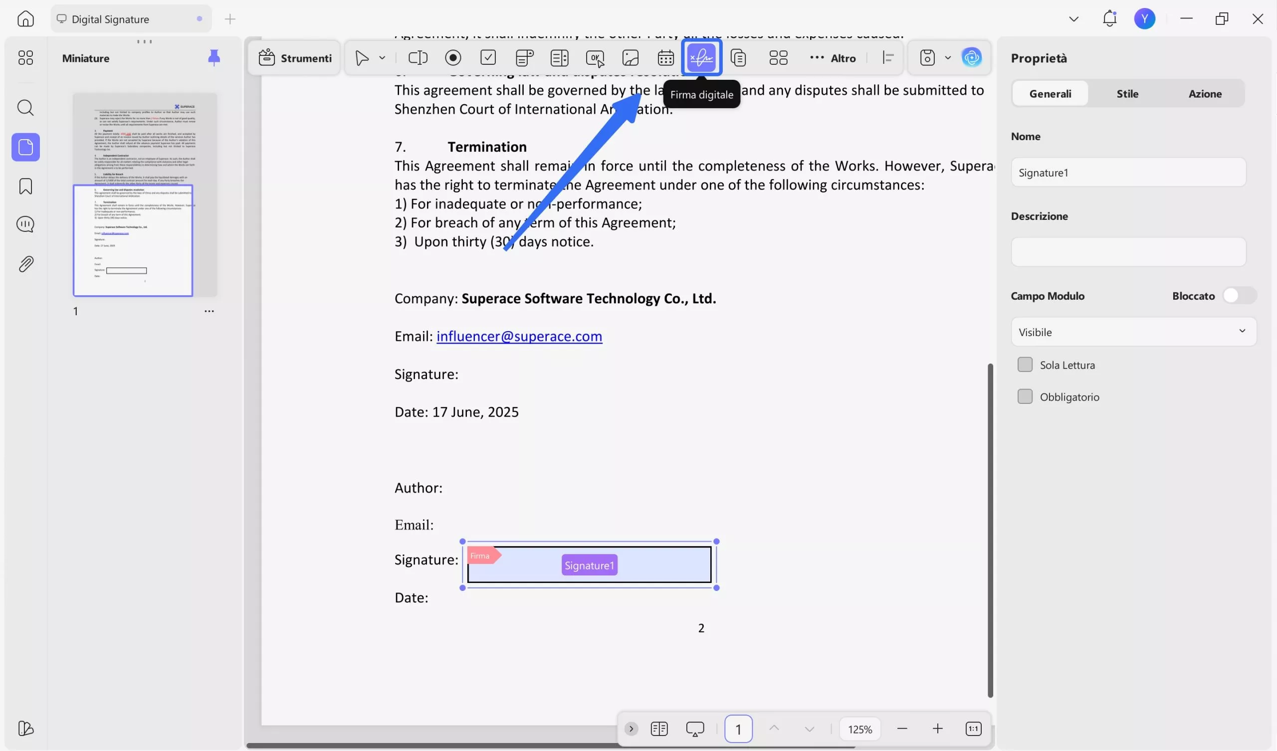 add digital signature from form modes updf windows 2