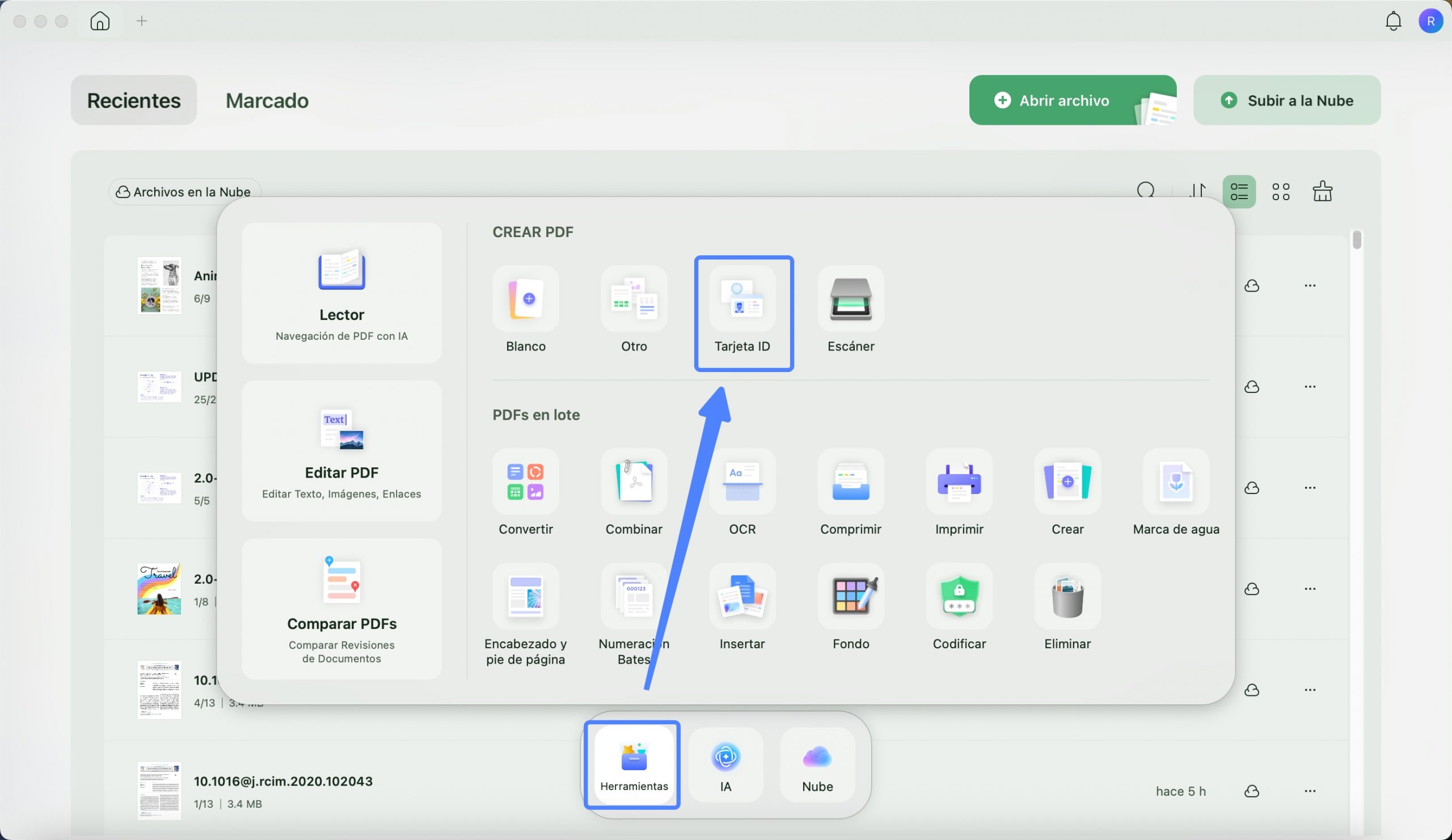 create pdf from id card updf 2 mac