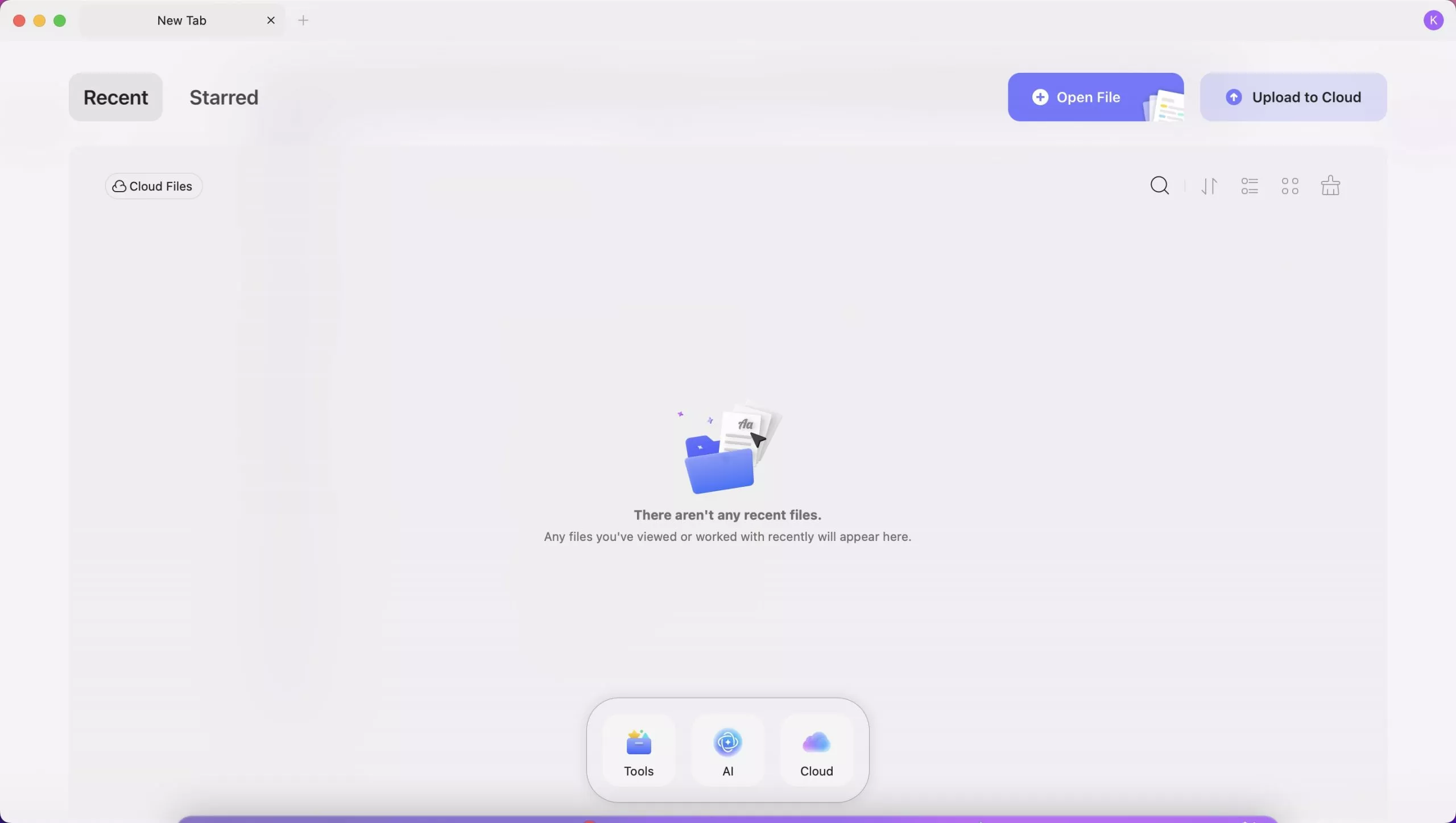 main interface