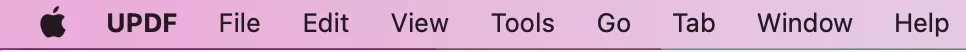 top toolbar