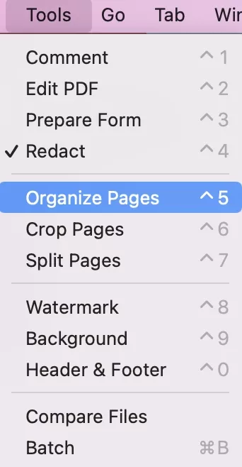 top toolbar
