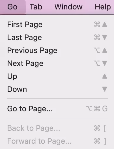 top toolbar