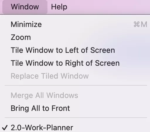 top toolbar