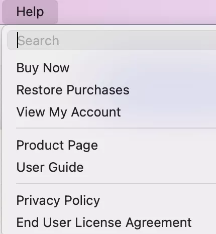 top toolbar