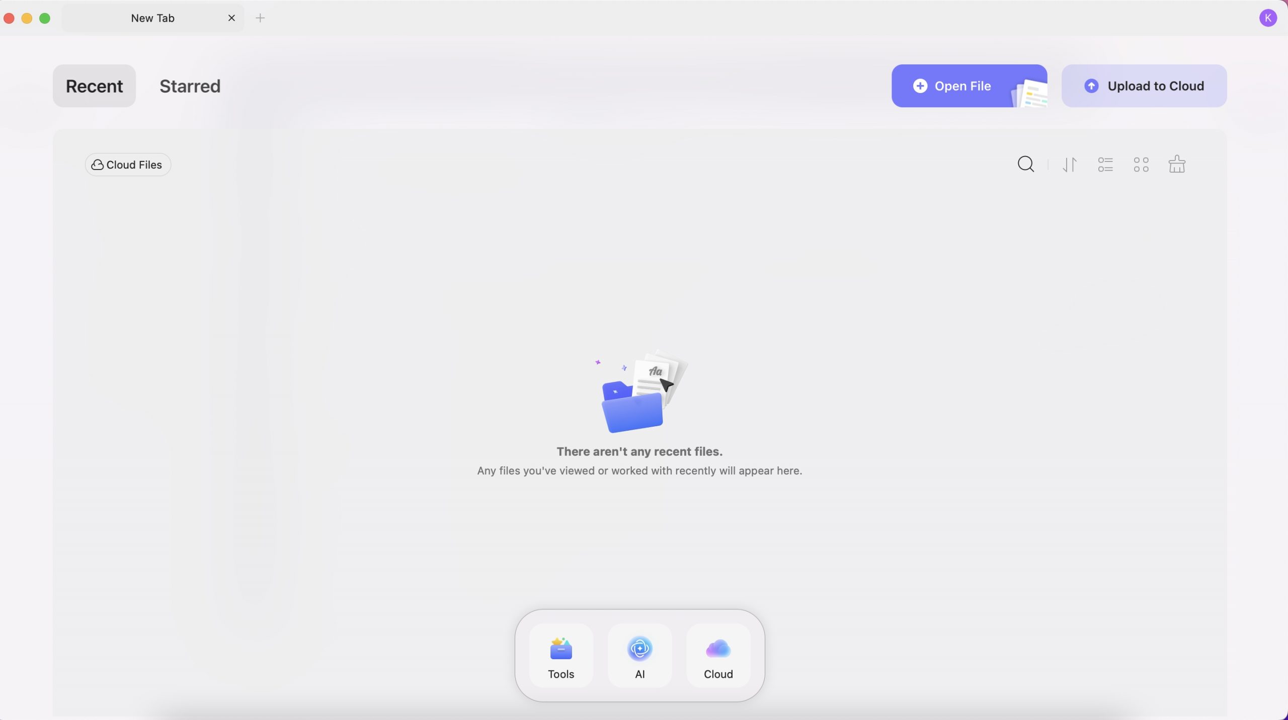 recente interface