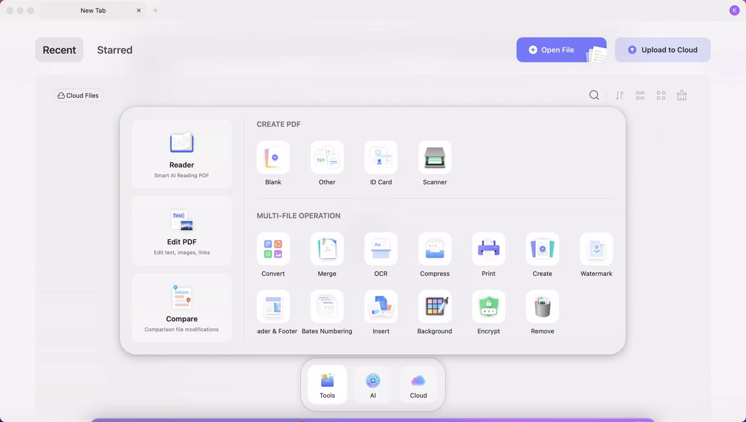 toolbar in tools