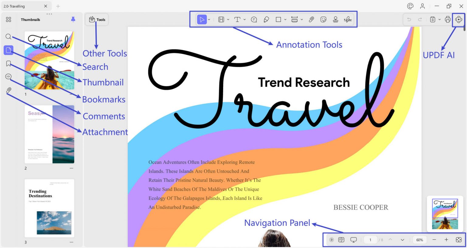 Interface and Toolbar Navigation of UPDF | User Guide