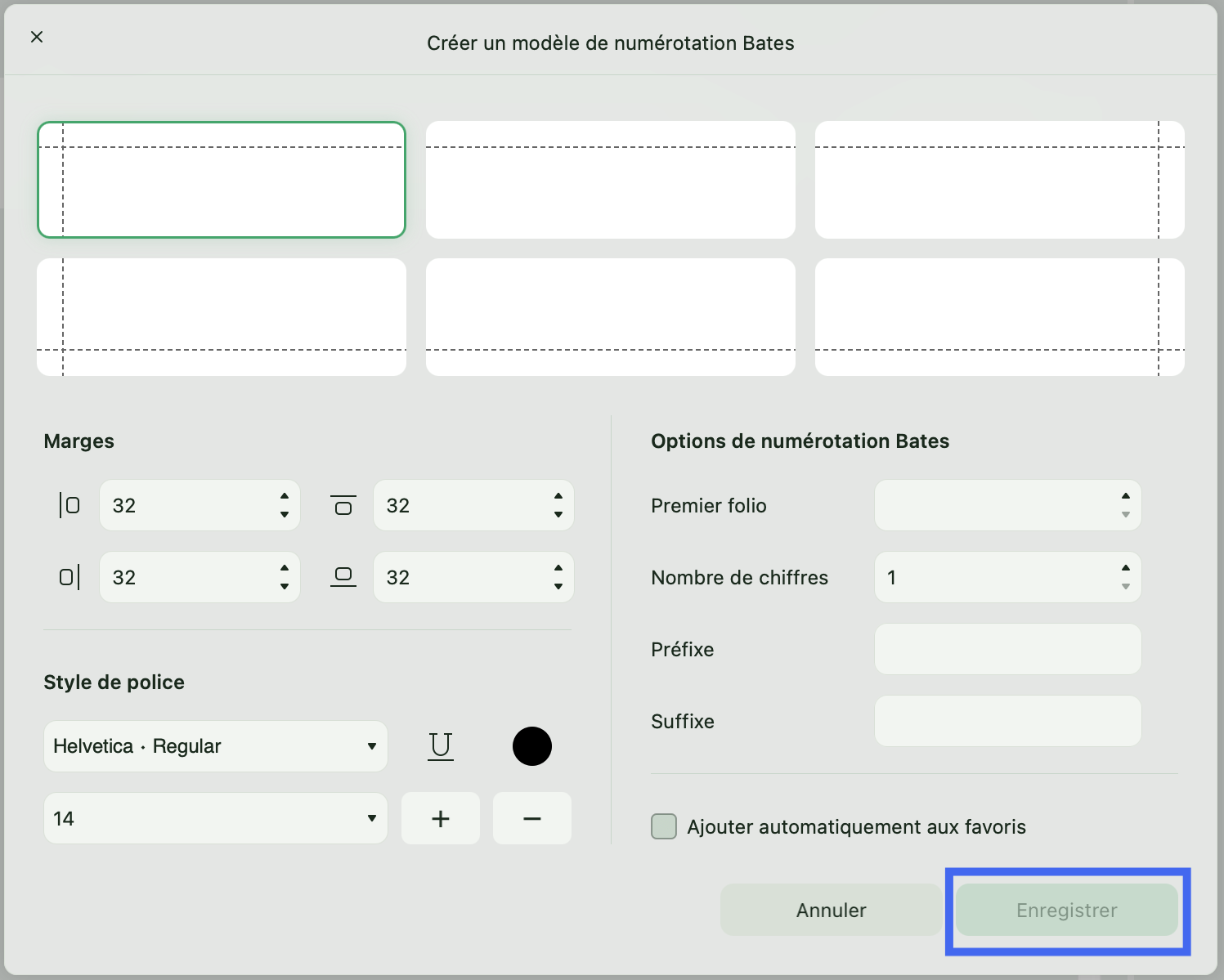 Ajouter la numérotation Beta aux notes juridiques.