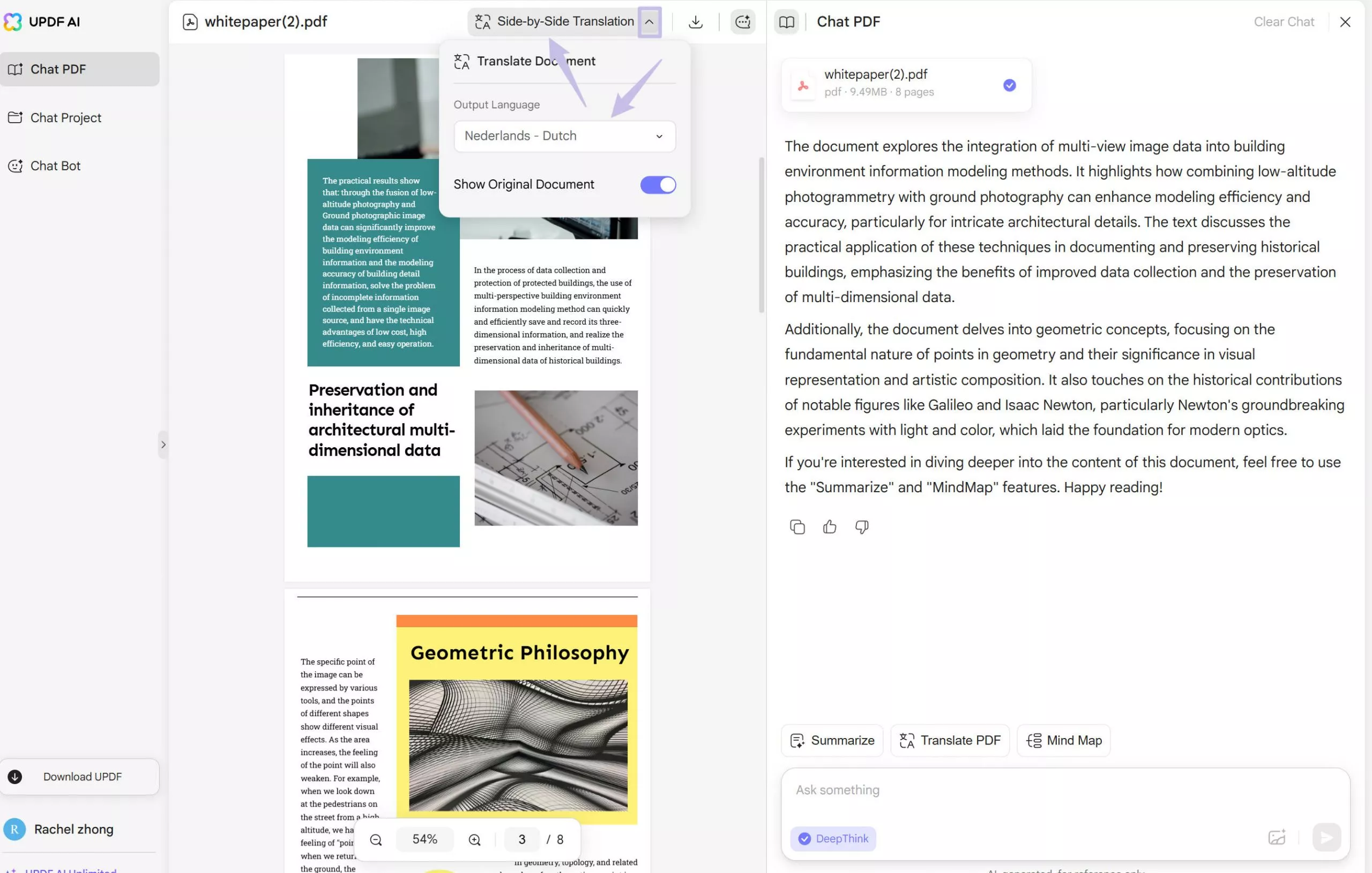 translate pdf layout keeping updf ai online 2