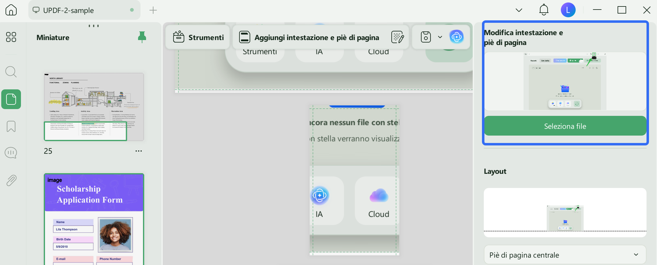 add image file as header footer 
