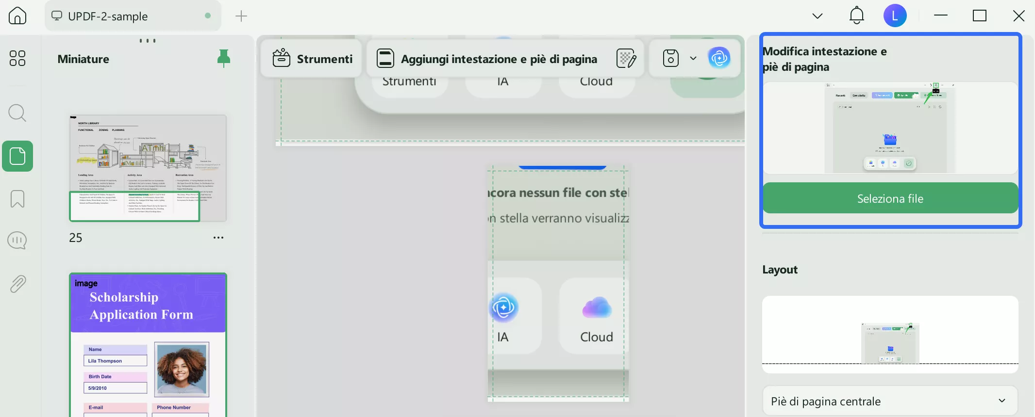 add image file as header footer 
