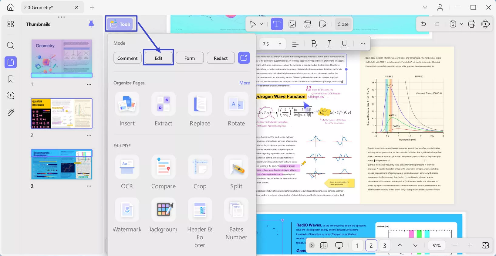 edit existing text in pdf
