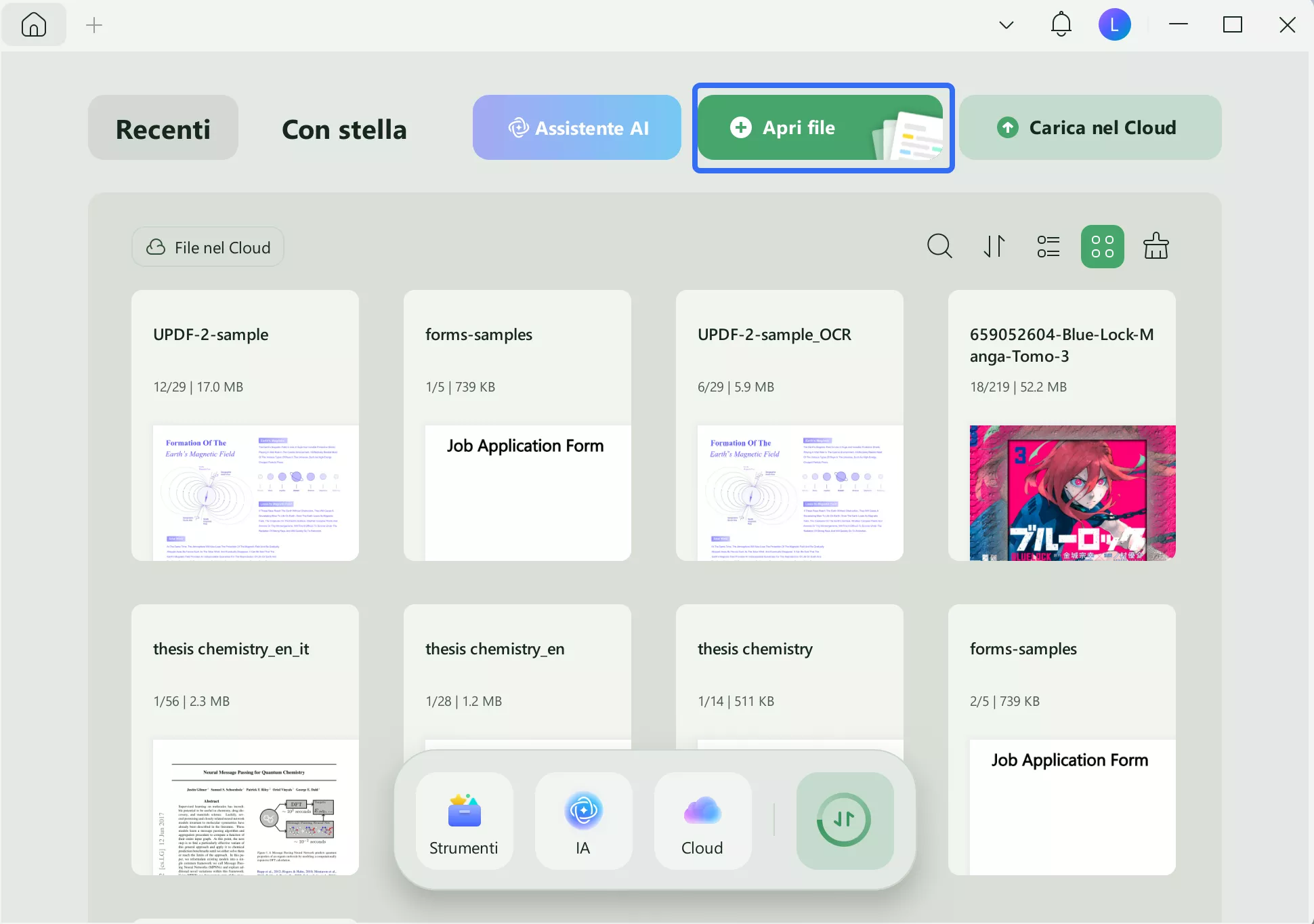 Apri un PDF