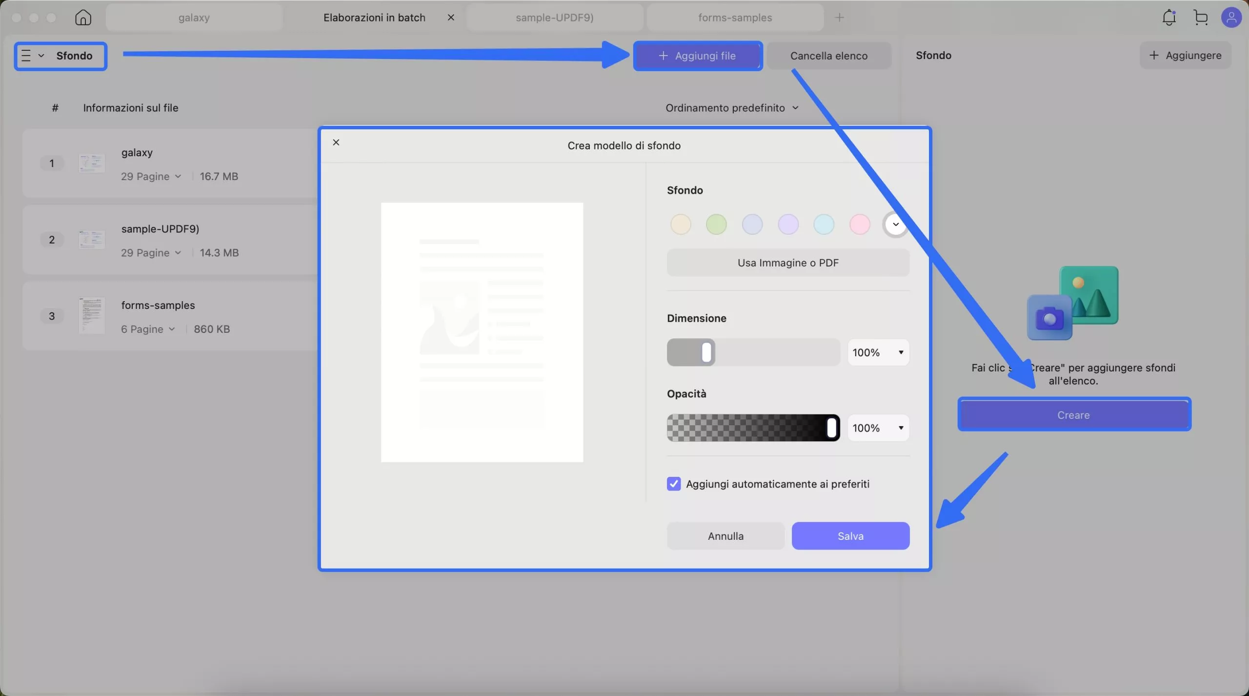 batch background updf mac