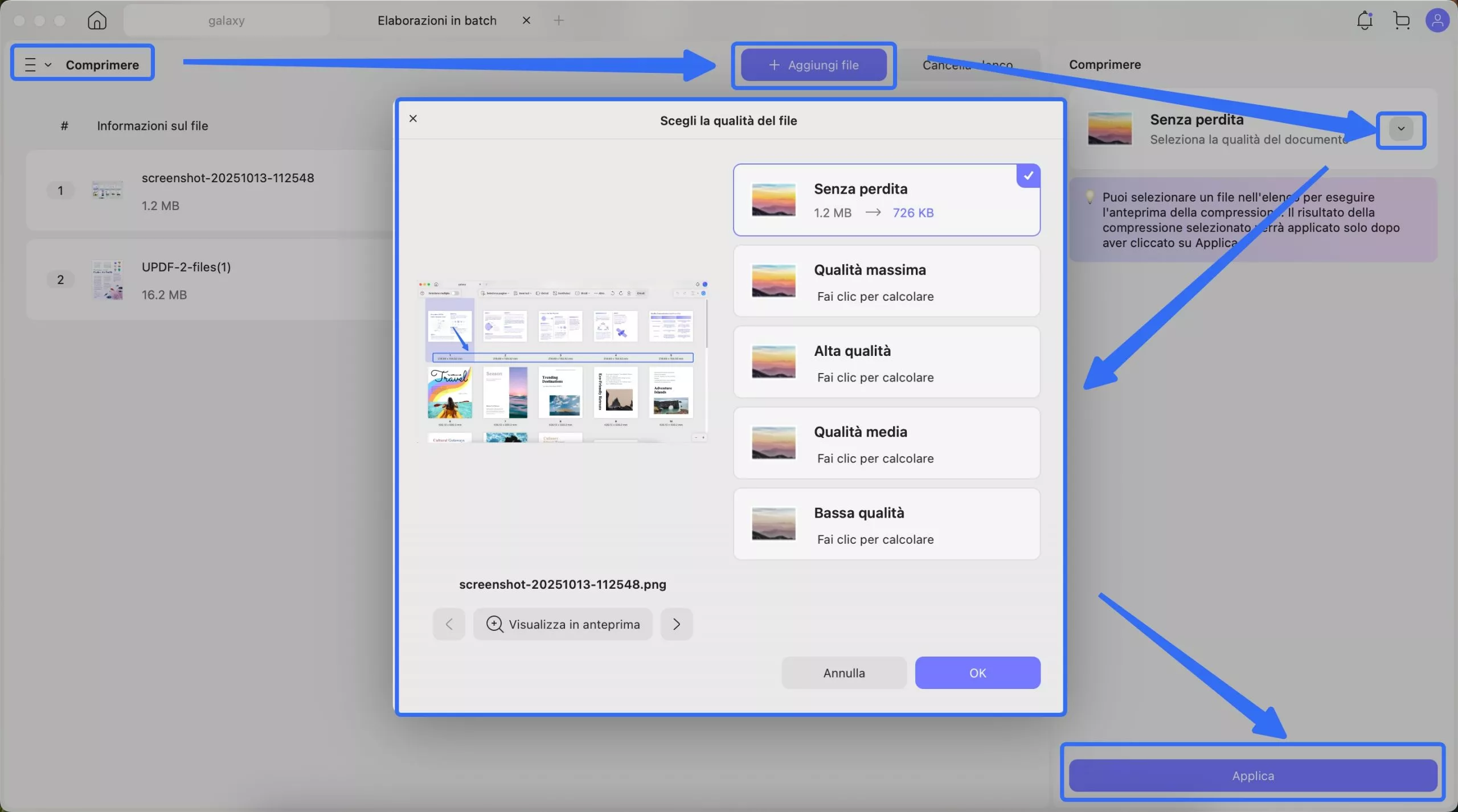batch compress updf mac