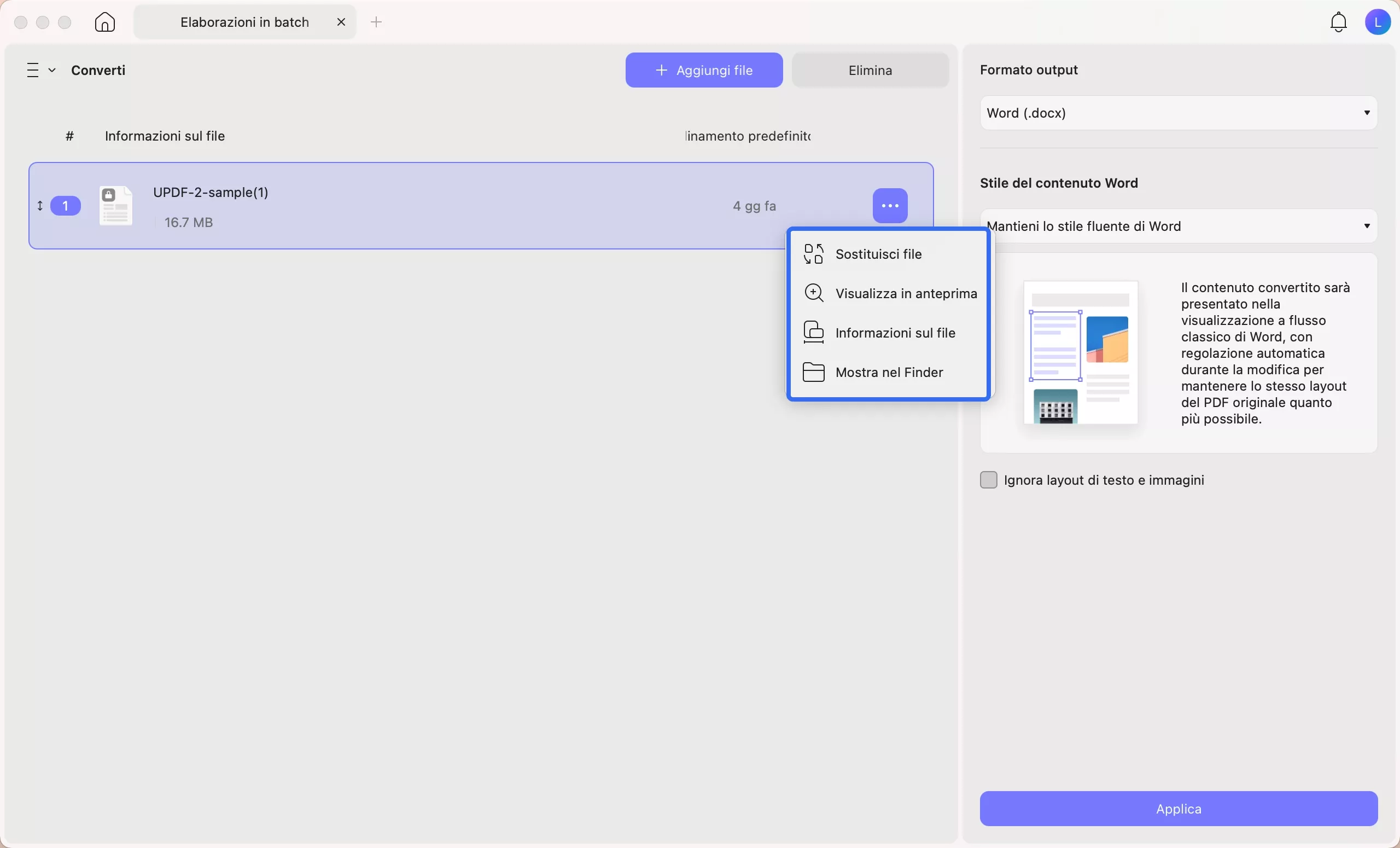 manage file in batch updf mac