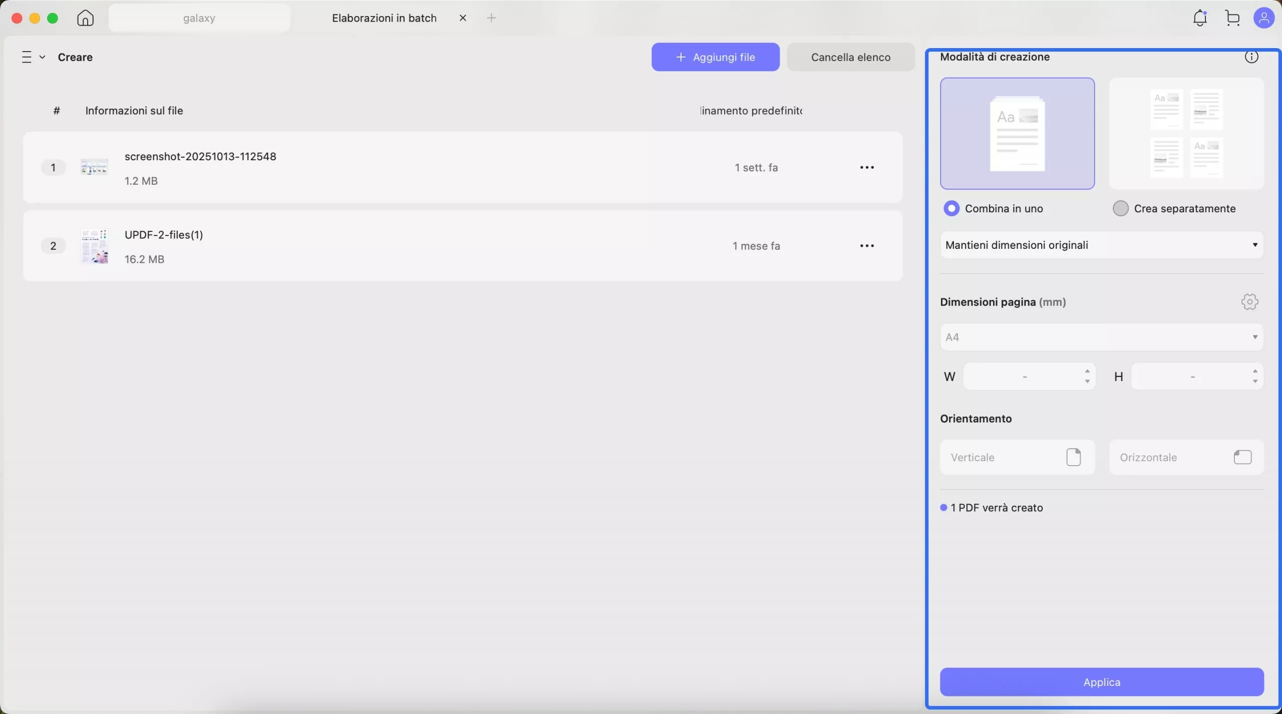 proceed to batch create pdfs updf mac
