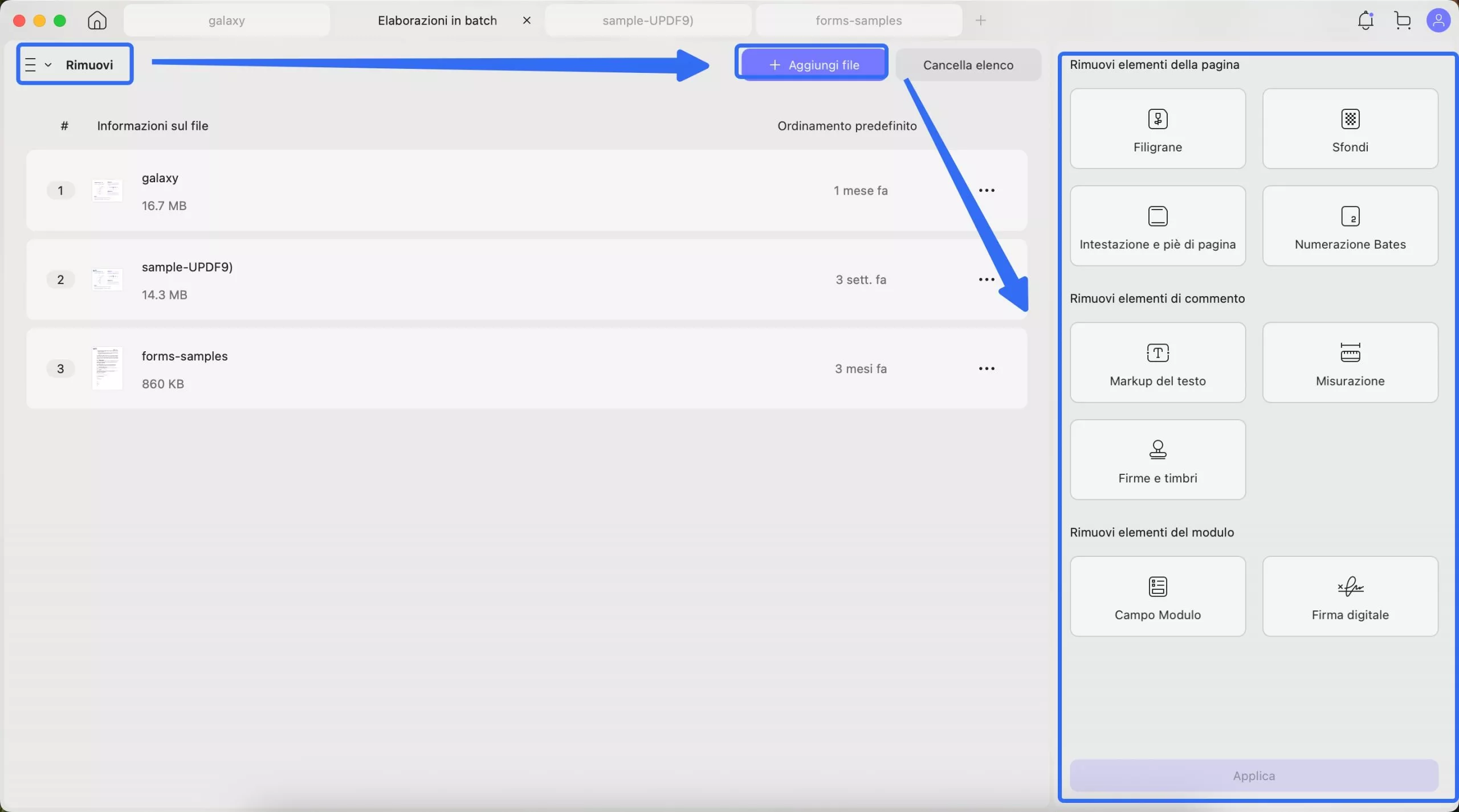 batch remove updf mac