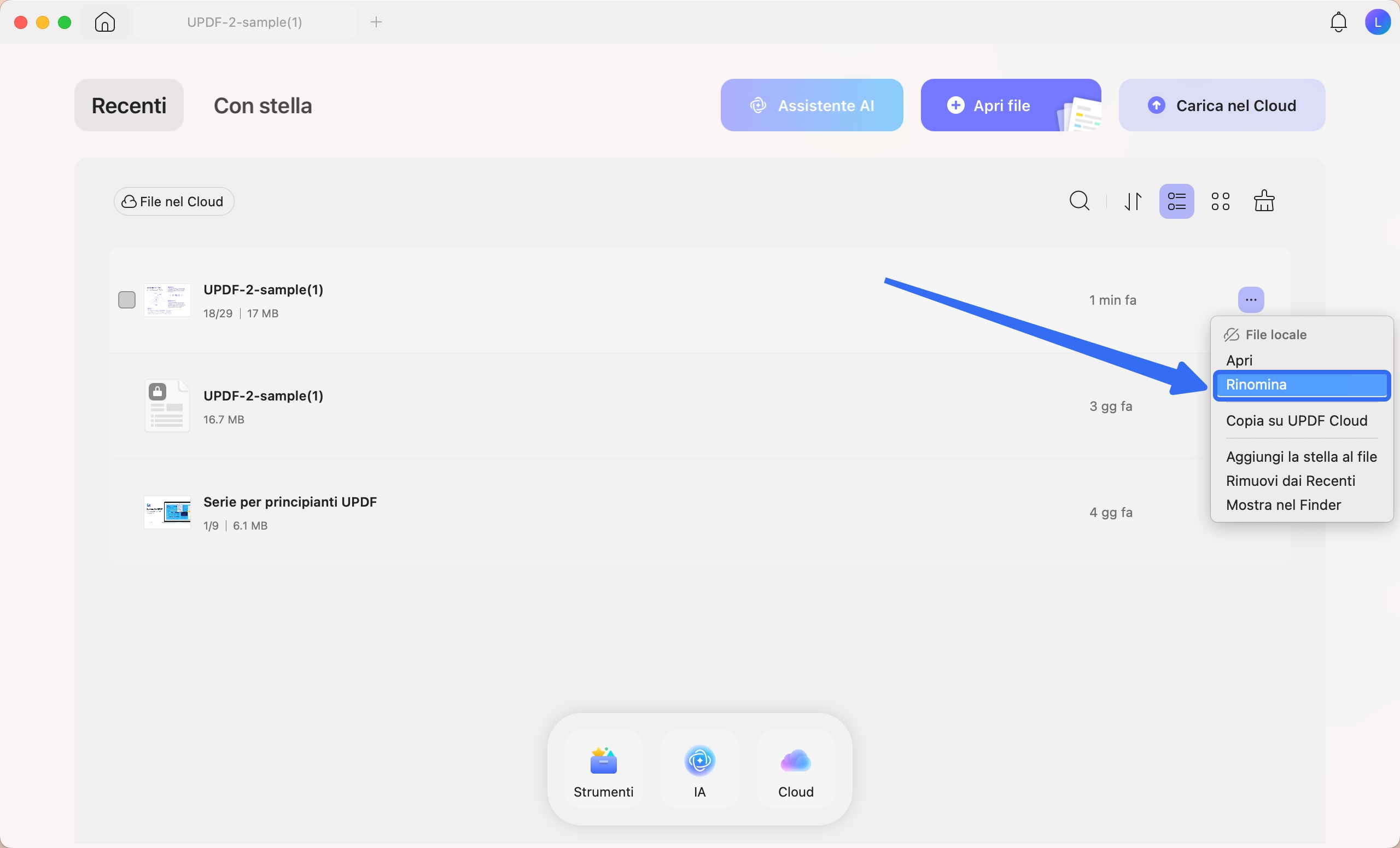 rename file on cloud  