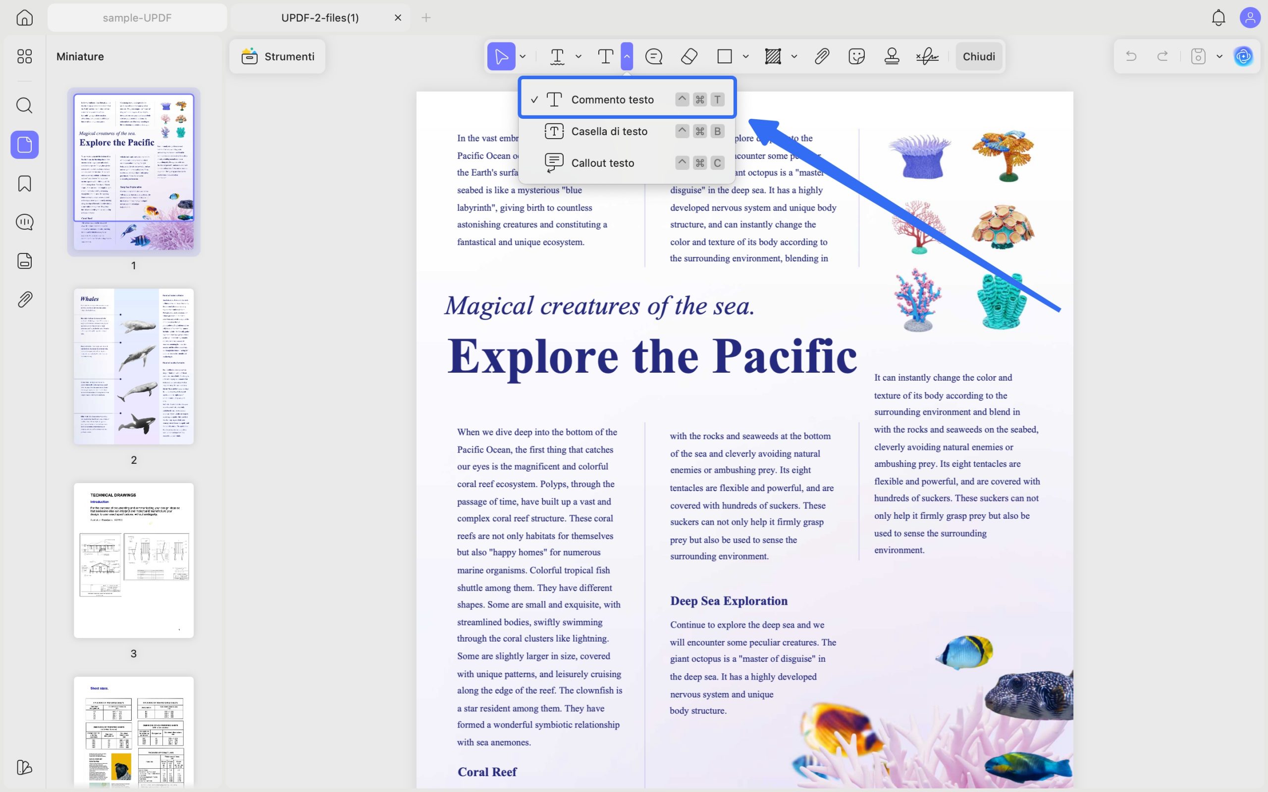 select text comment updf mac 2