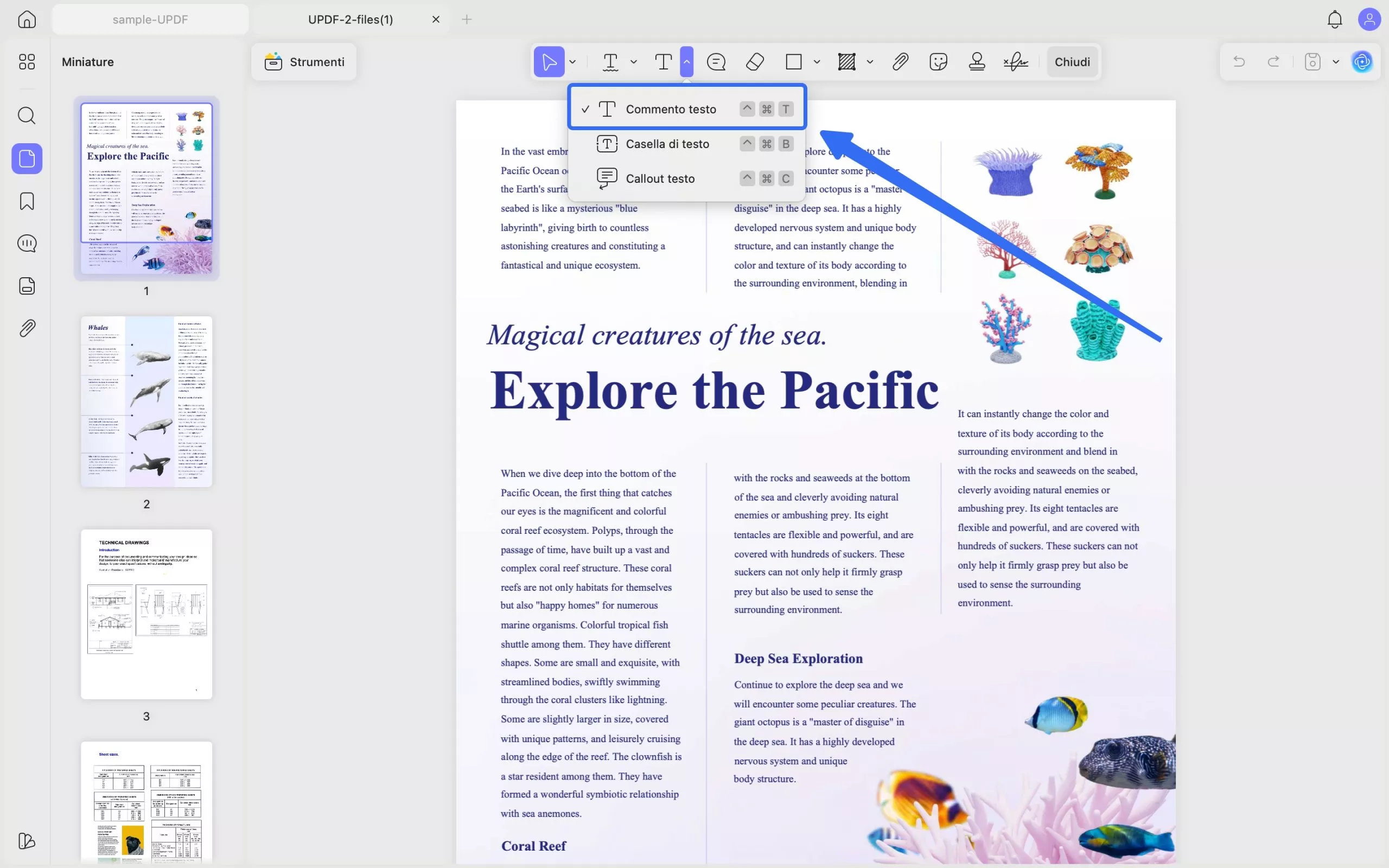 select text comment updf mac 2