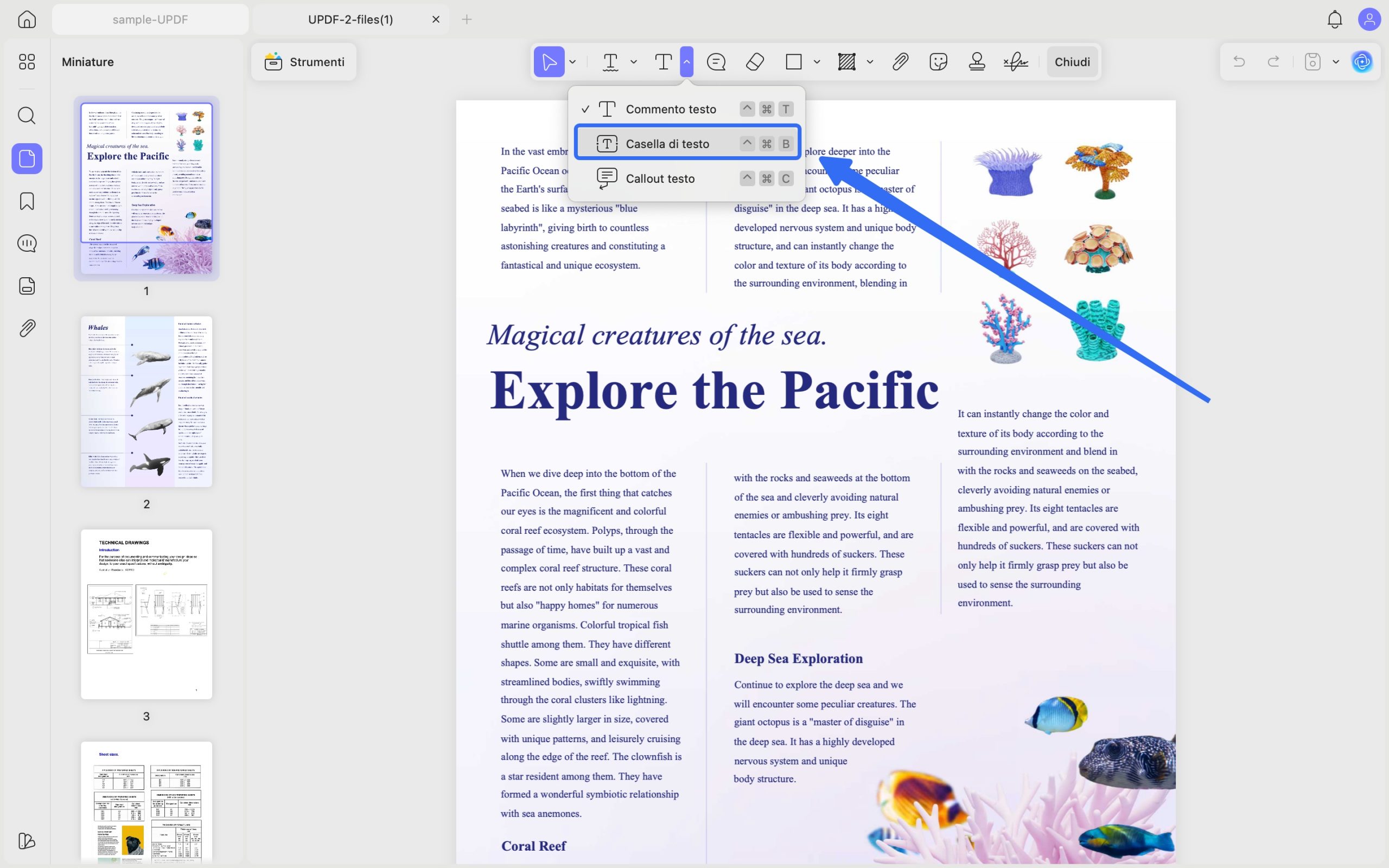 select text box updf mac 2