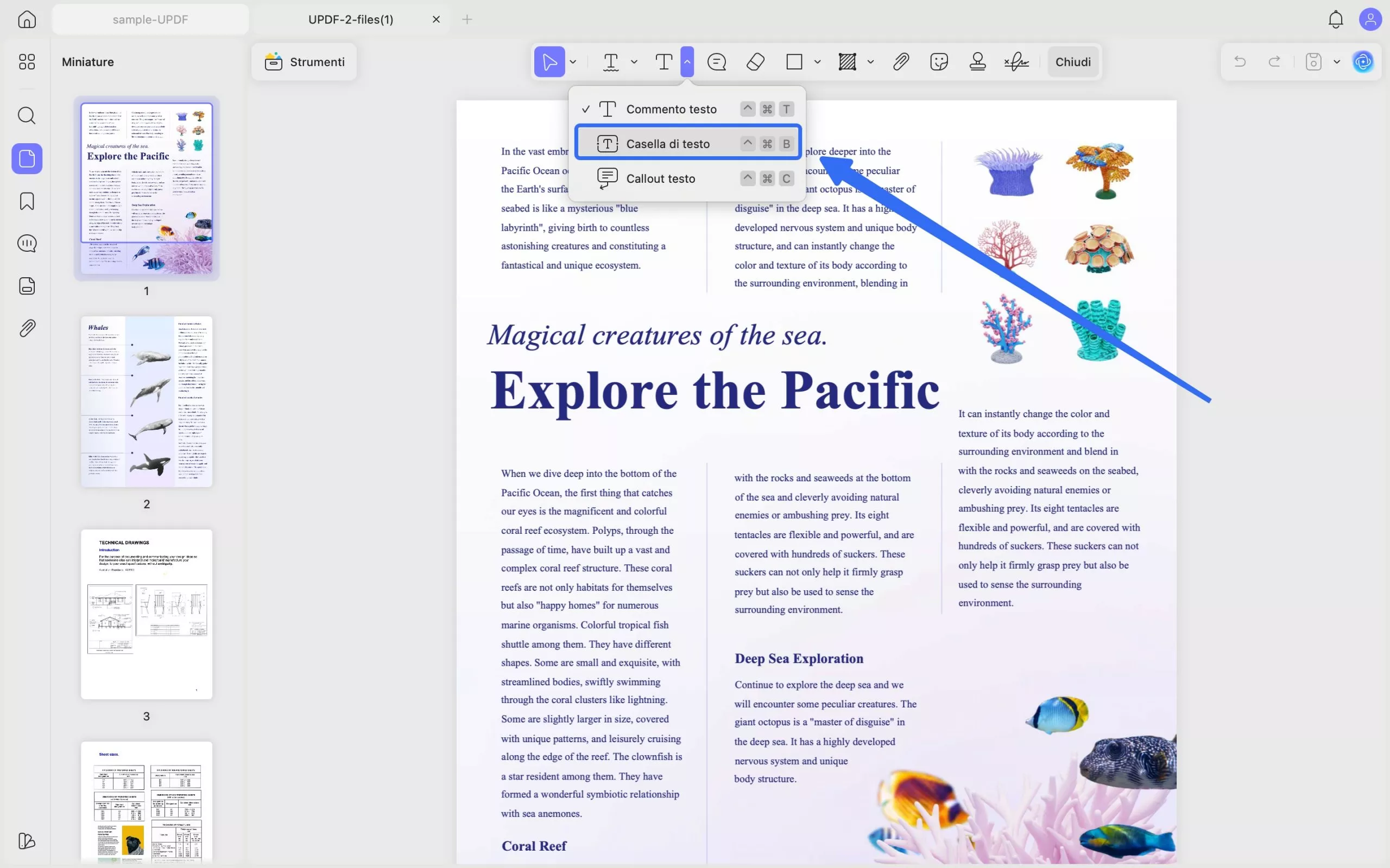 select text box updf mac 2