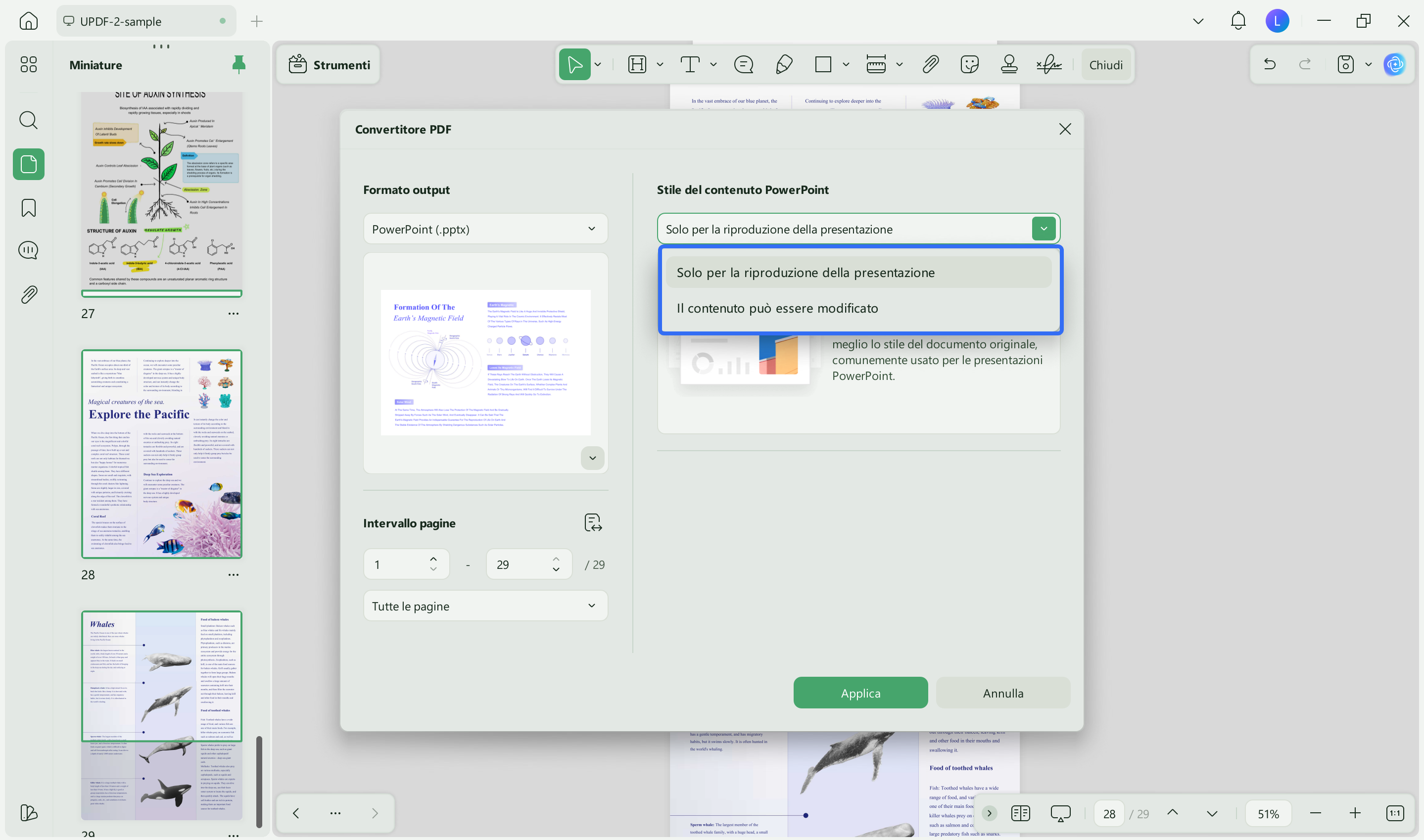 select conversion setting for ppt updf windows 2