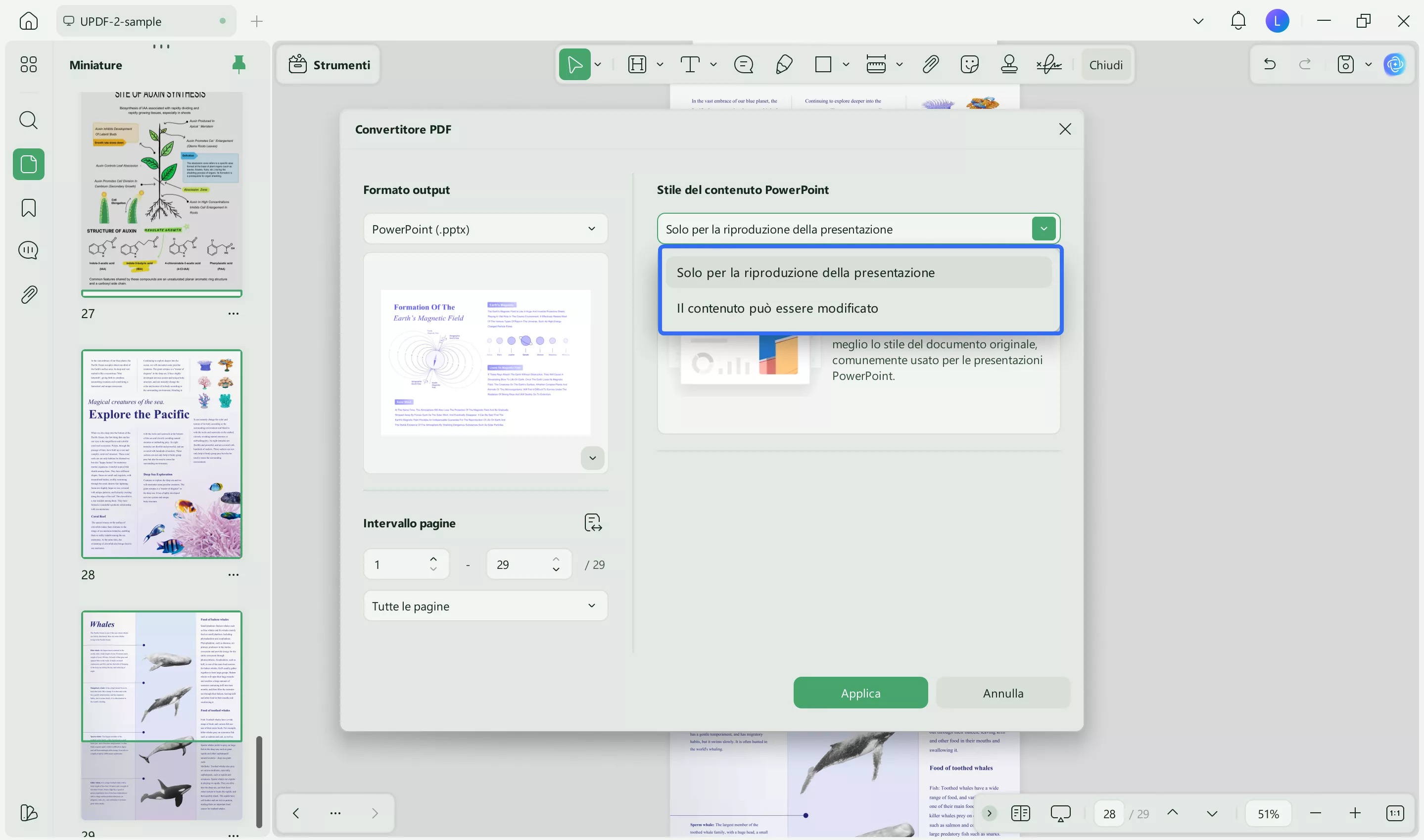select conversion setting for ppt updf windows 2