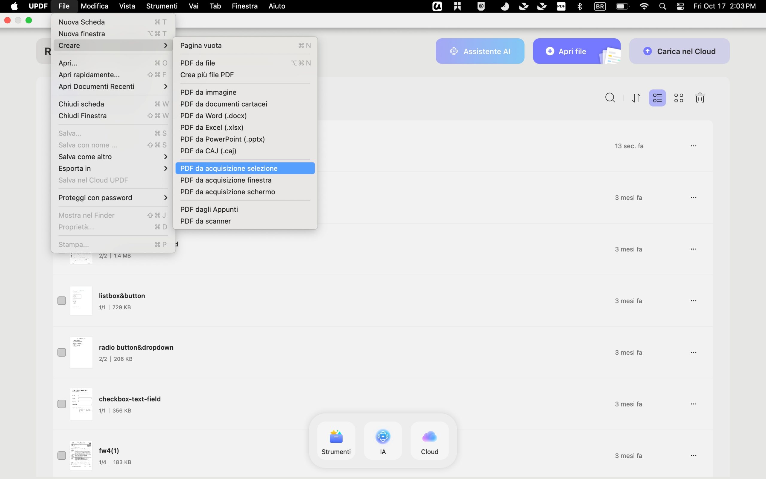 create pdf from capture