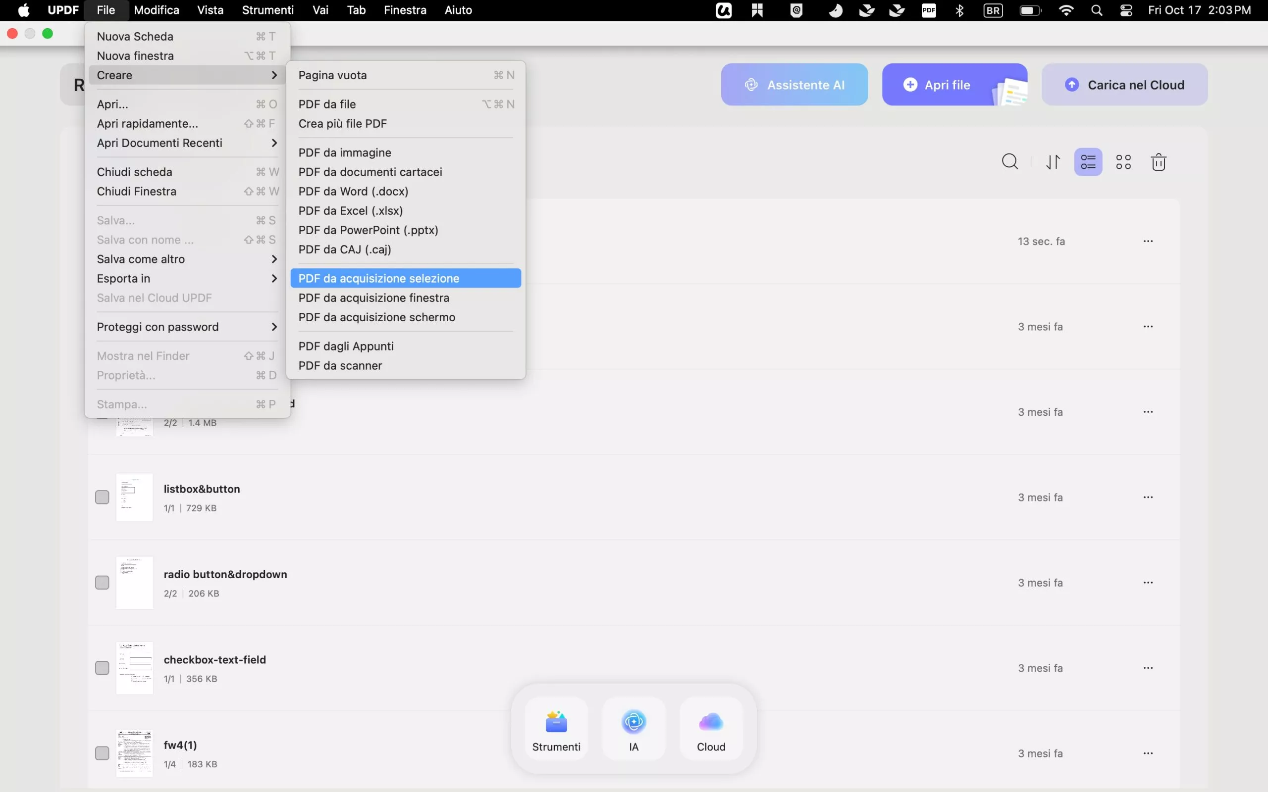 create pdf from capture