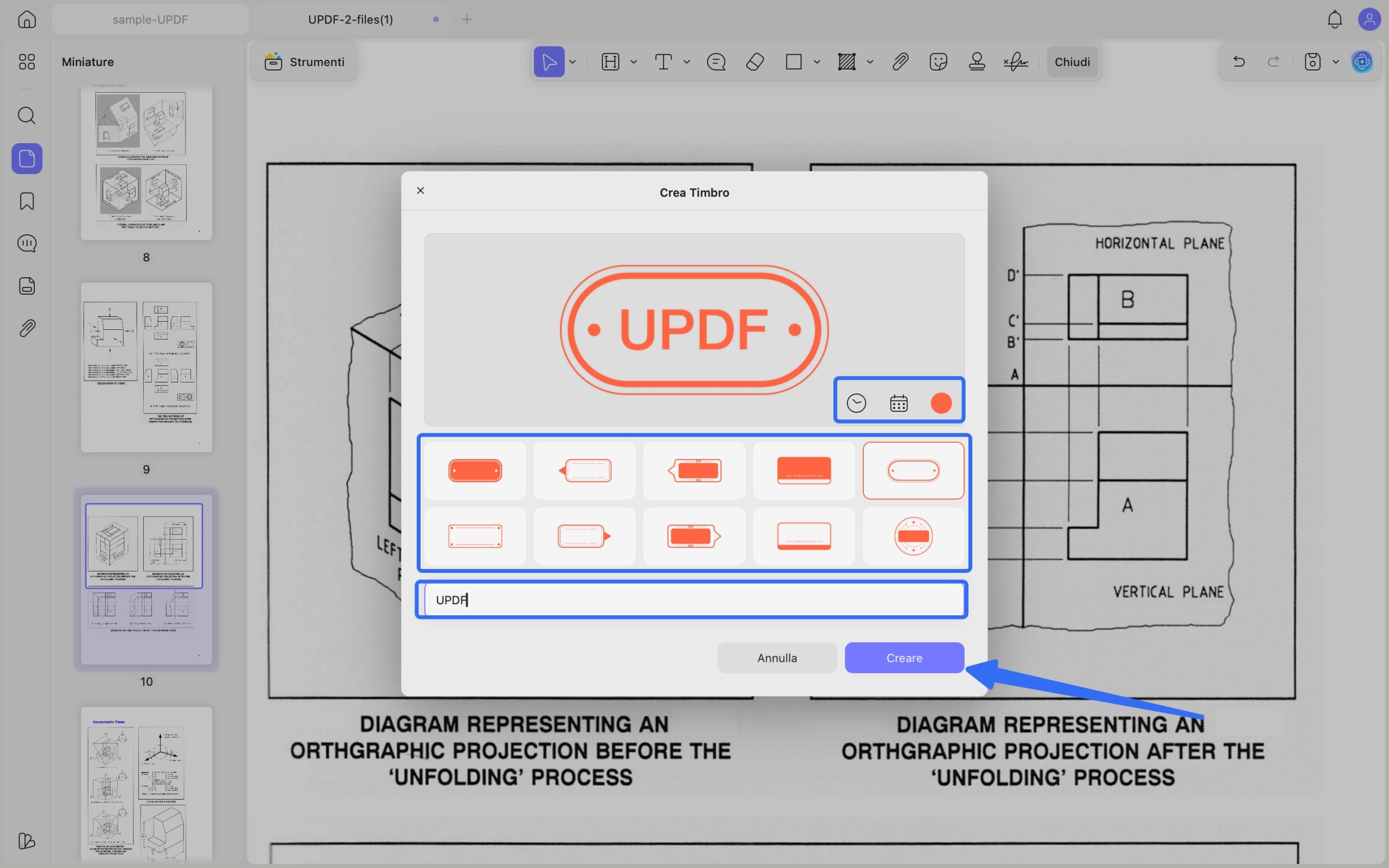 create custom stamp updf mac 2