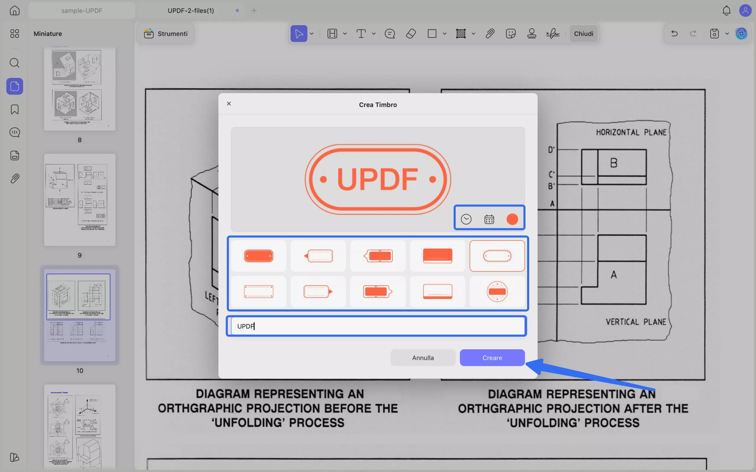 create custom stamp updf mac 2