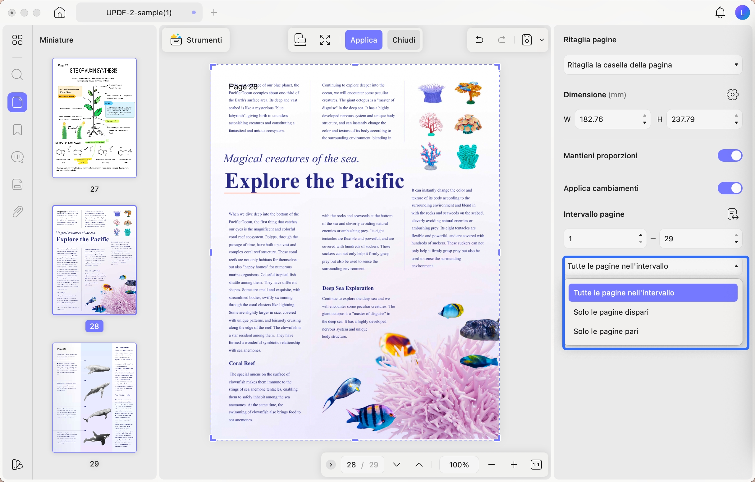 page ranges